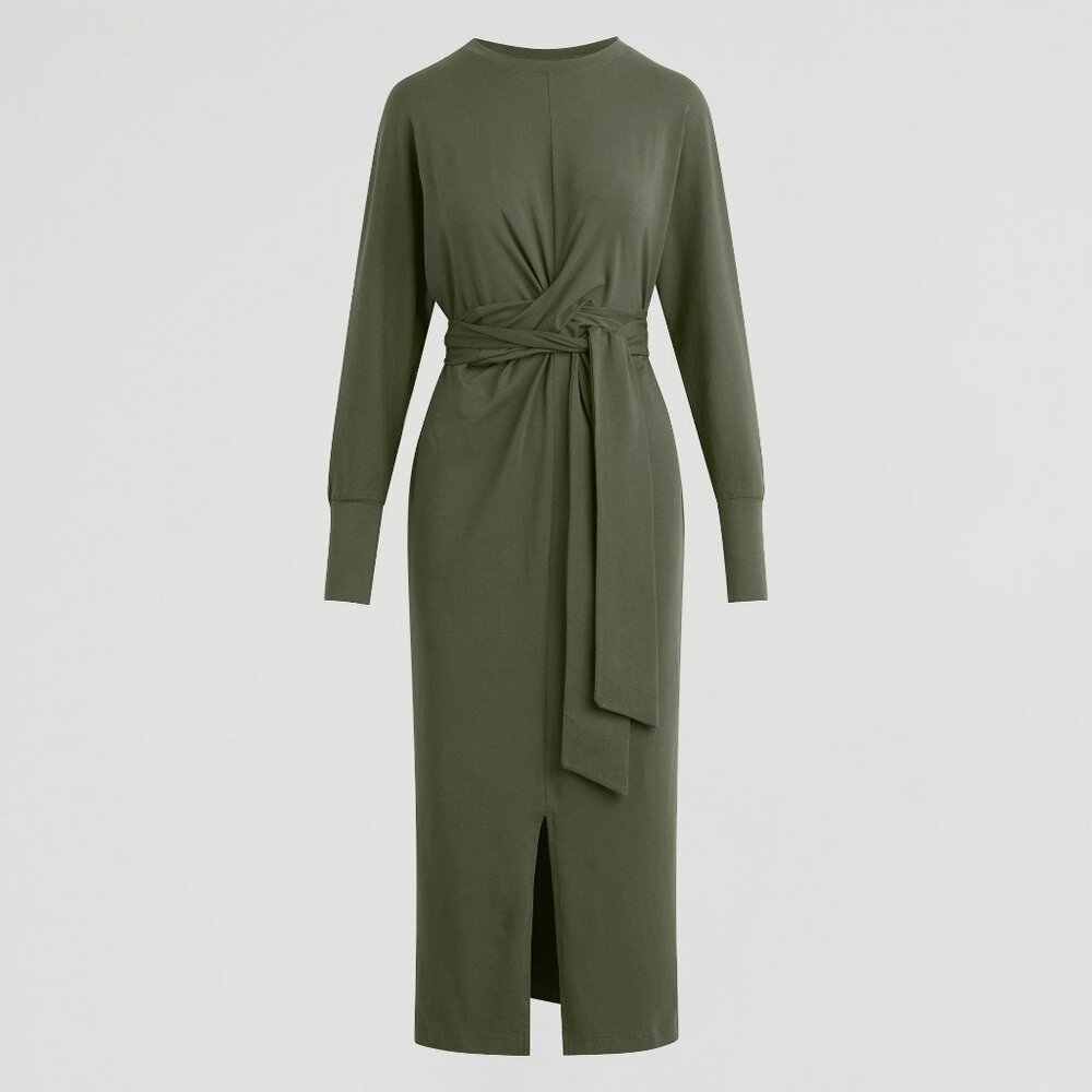 Modern Citizen Wei Tie-Front Organic Cotton Dress (Petite) Size MNori / Petite /
